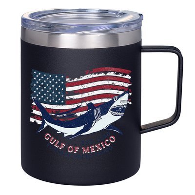 Foxtrot Delta Tango Shark Gulf Of Mexico Protest 12oz Stainless Steel Coffee Mug