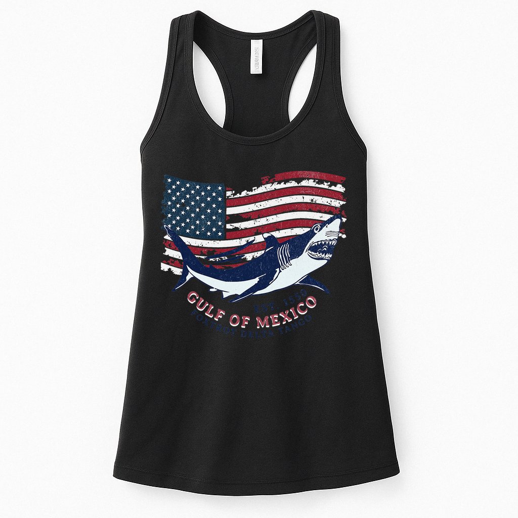 Foxtrot Delta Tango Shark Gulf Of Mexico Protest Womens Tank Top