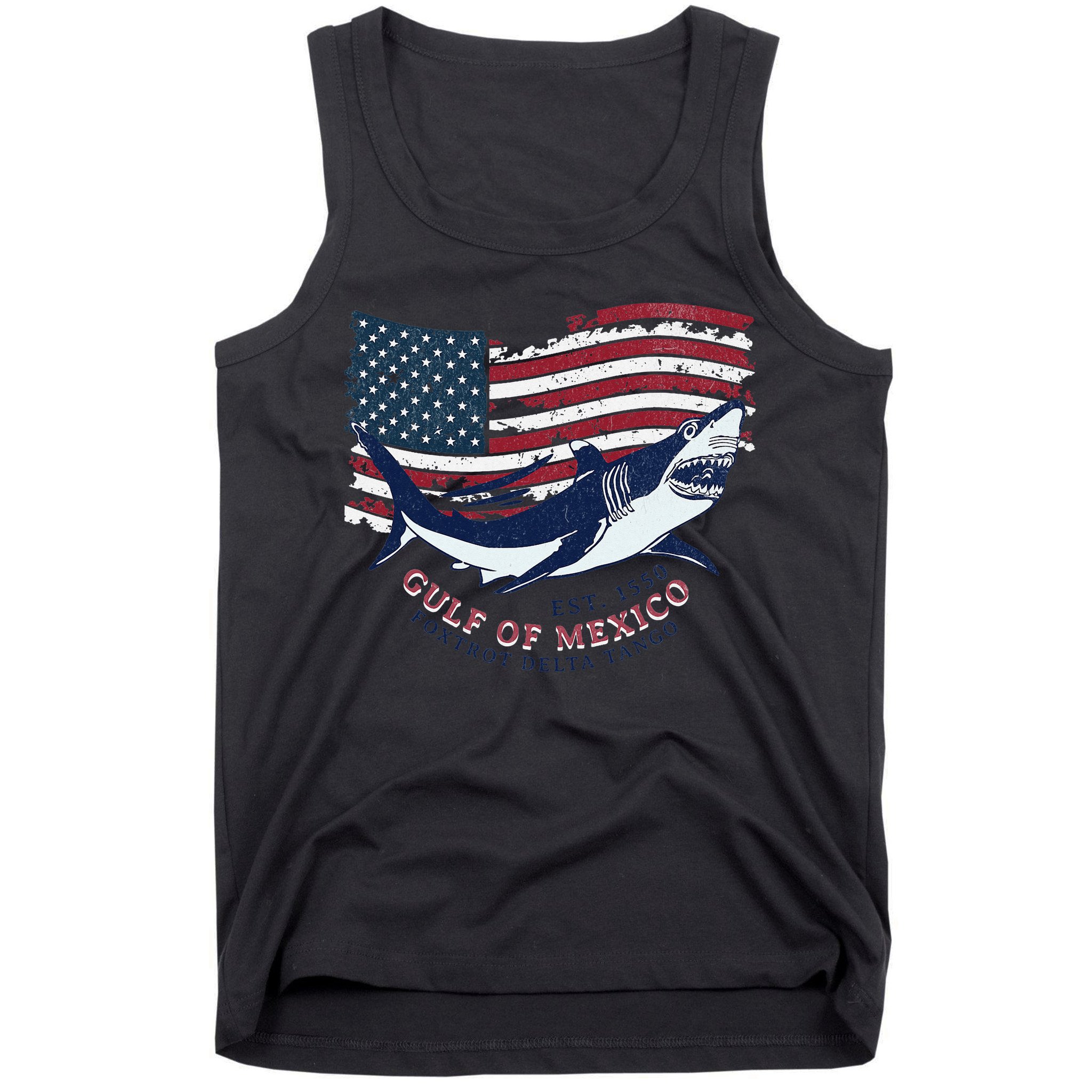 Foxtrot Delta Tango Shark Gulf Of Mexico Protest Tank Top