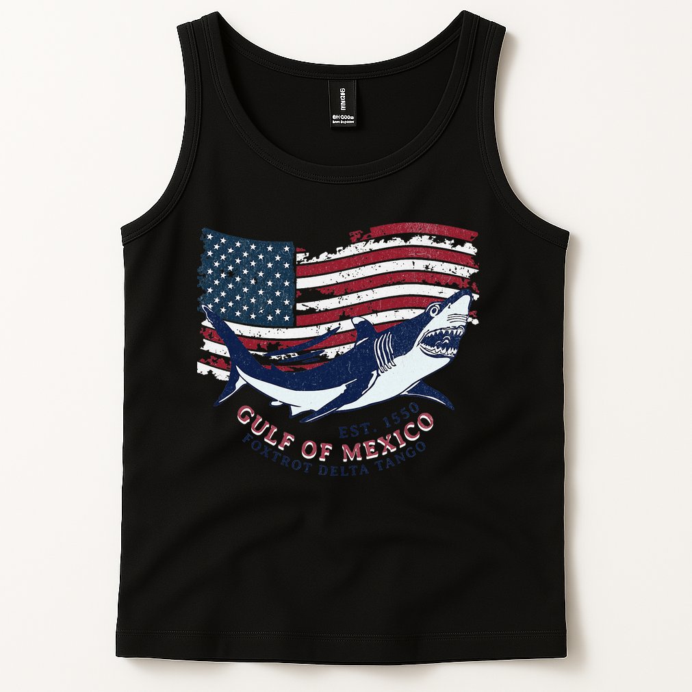 Foxtrot Delta Tango Shark Gulf Of Mexico Protest Tank Top