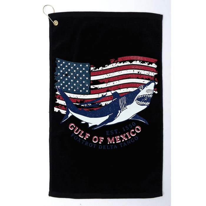 Foxtrot Delta Tango Shark Gulf Of Mexico Protest Golf Towel