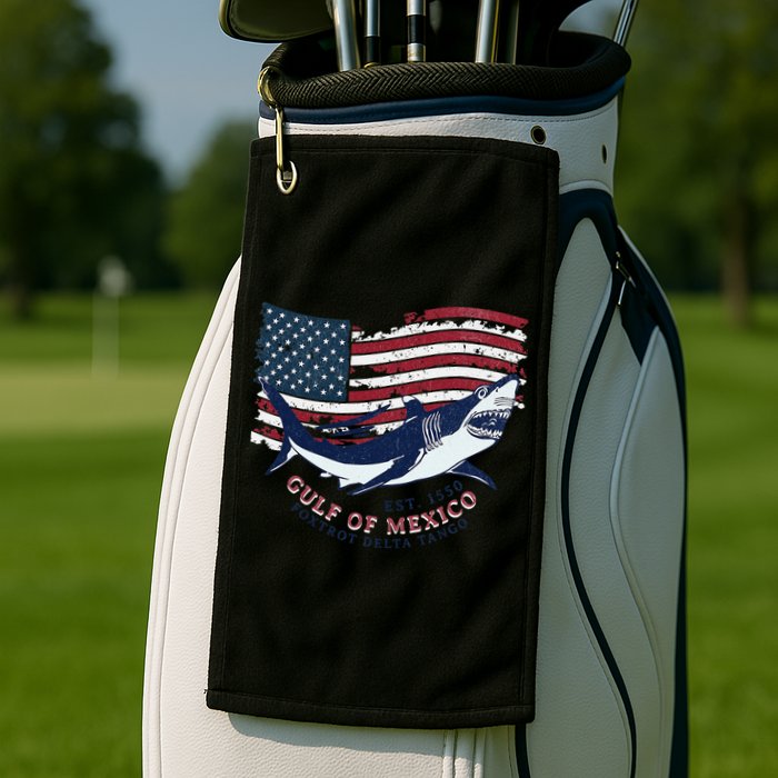Foxtrot Delta Tango Shark Gulf Of Mexico Protest Golf Towel