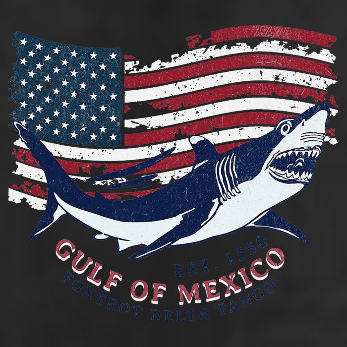 Foxtrot Delta Tango Shark Gulf Of Mexico Protest Golf Towel
