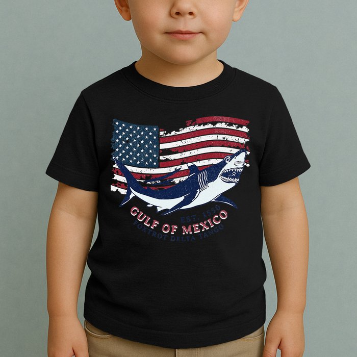 Foxtrot Delta Tango Shark Gulf Of Mexico Protest Toddler T-Shirt