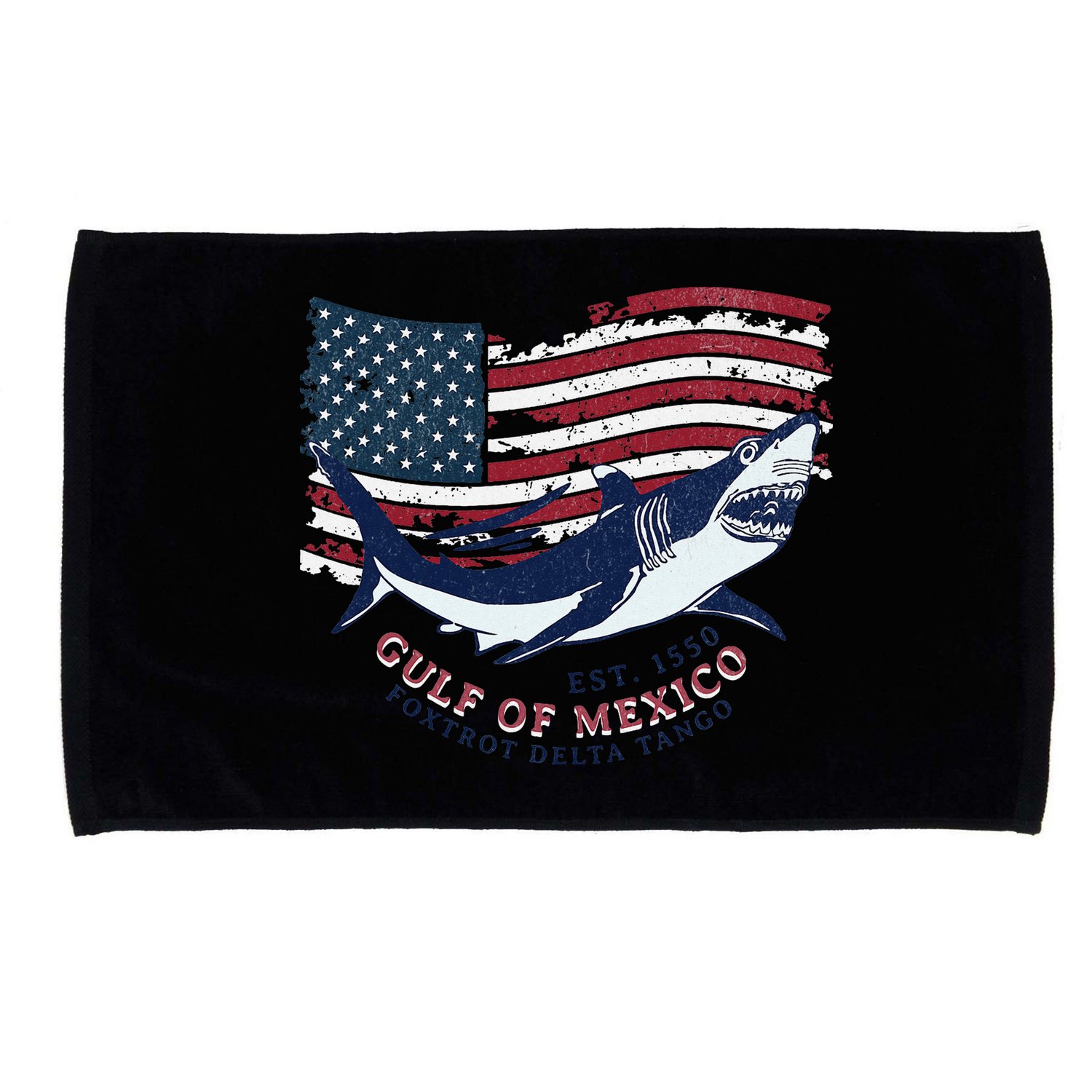 Foxtrot Delta Tango Shark Gulf Of Mexico Protest Microfiber Hand Towel