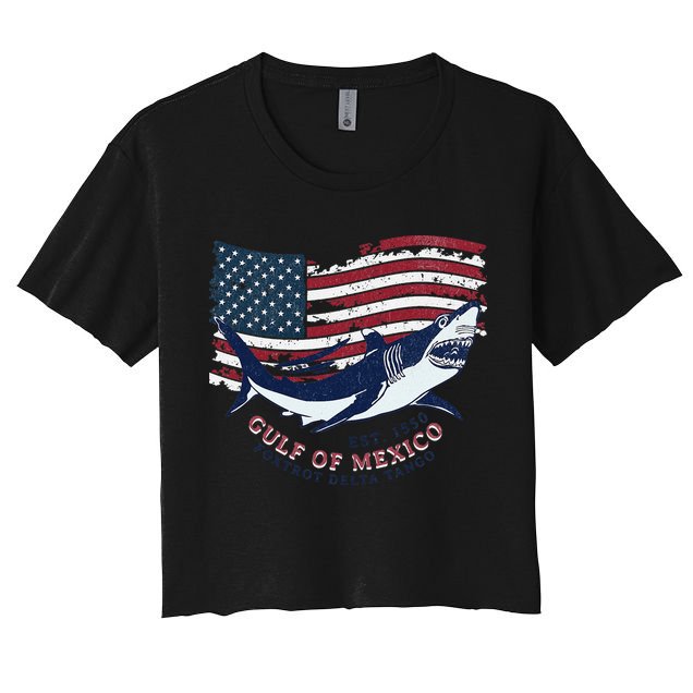 Foxtrot Delta Tango Shark Gulf Of Mexico Protest Crop Top