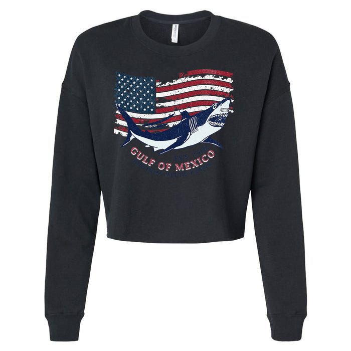 Foxtrot Delta Tango Shark Gulf Of Mexico Protest Cropped Pullover Crew