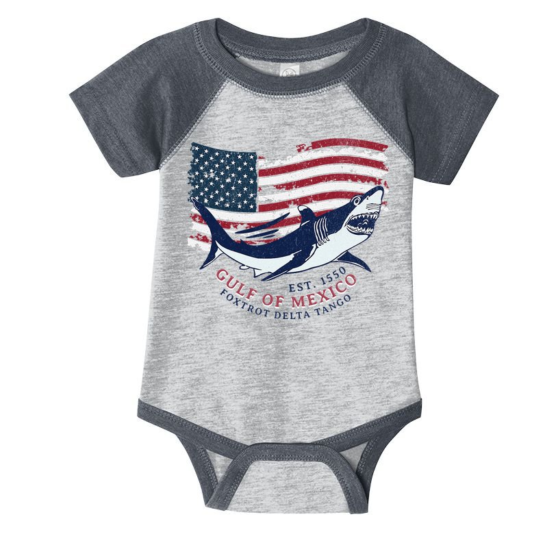 Foxtrot Delta Tango Shark Gulf Of Mexico Protest Infant Baby Jersey Bodysuit