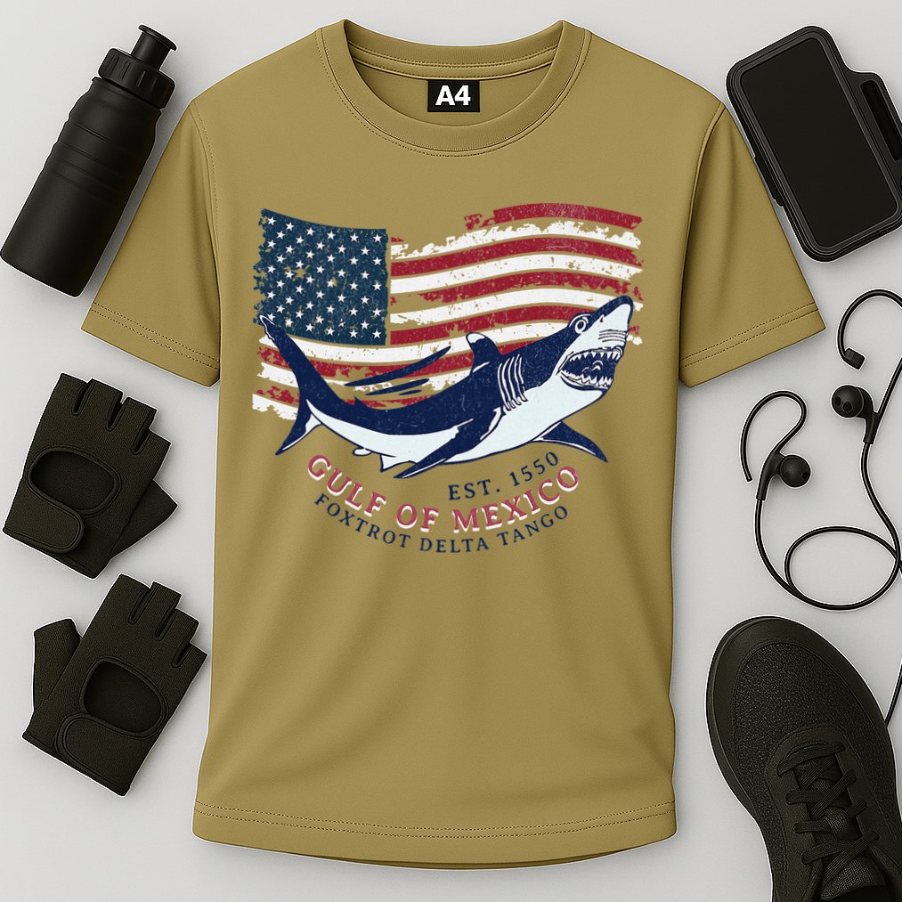 Foxtrot Delta Tango Shark Gulf Of Mexico Protest Performance Shirt