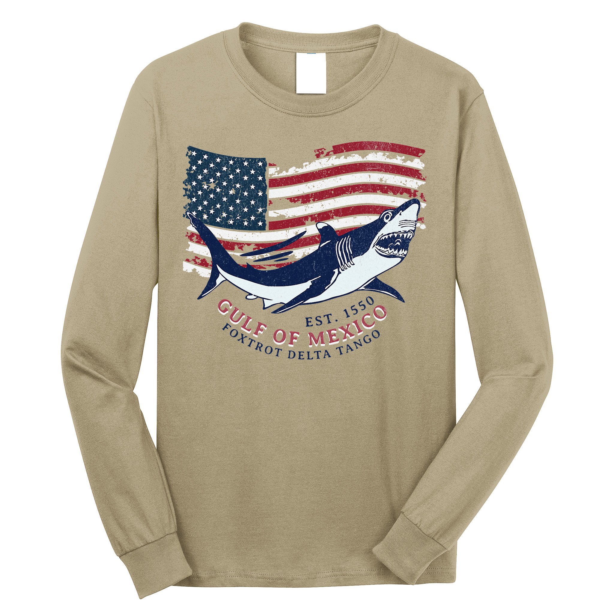 Foxtrot Delta Tango Shark Gulf Of Mexico Protest Long Sleeve Shirt