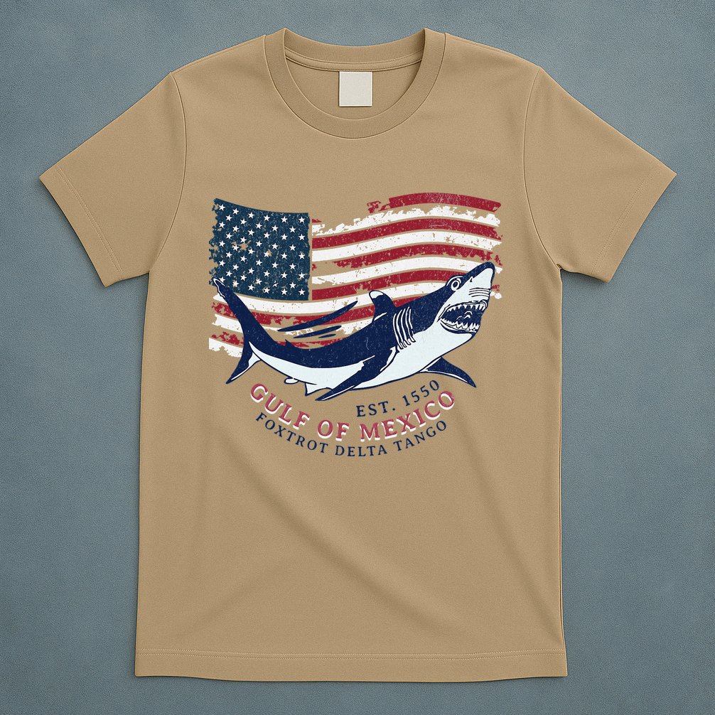 Foxtrot Delta Tango Shark Gulf Of Mexico Protest T-Shirt