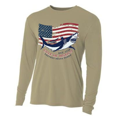Foxtrot Delta Tango Shark Gulf Of Mexico Protest Cooling Performance Long Sleeve Crew
