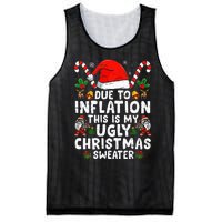 Funny Due to Inflation This is My Ugly Sweater For Christmas  Mesh Reversible Basketball Jersey Tank