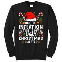 Funny Due to Inflation This is My Ugly Sweater For Christmas  Tall Sweatshirt