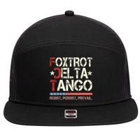 Foxtrots Delta Tangos Funny Foxtrots Delta Tangos 7 Panel Mesh Trucker Snapback Hat