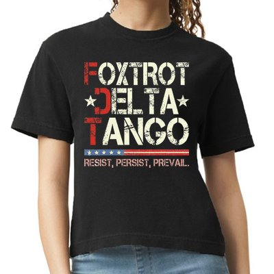 Foxtrots Delta Tangos Funny Foxtrots Delta Tangos Comfort Colors Boxy T-Shirt