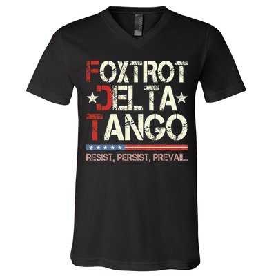 Foxtrots Delta Tangos Funny Foxtrots Delta Tangos V-Neck T-Shirt