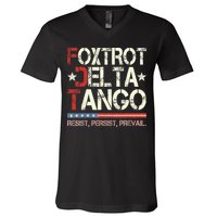 Foxtrots Delta Tangos Funny Foxtrots Delta Tangos V-Neck T-Shirt