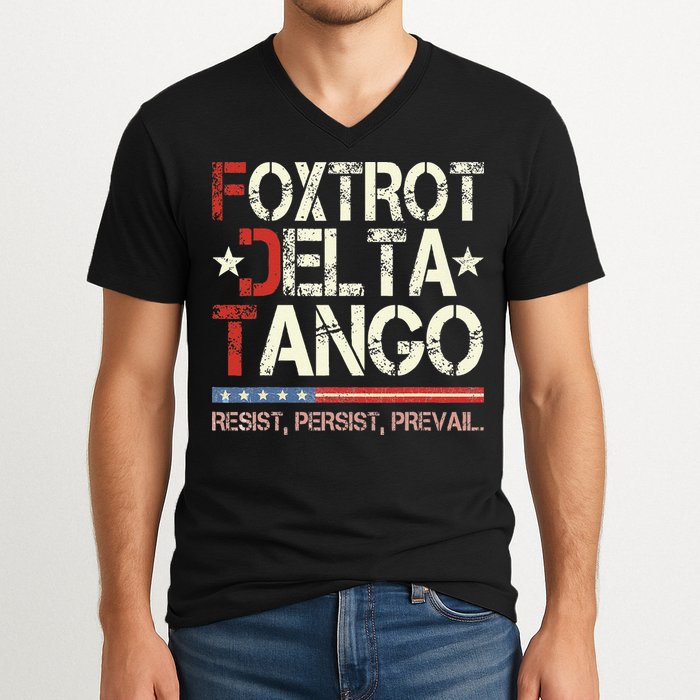 Foxtrots Delta Tangos Funny Foxtrots Delta Tangos V-Neck T-Shirt