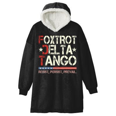 Foxtrots Delta Tangos Funny Foxtrots Delta Tangos Hooded Wearable Blanket