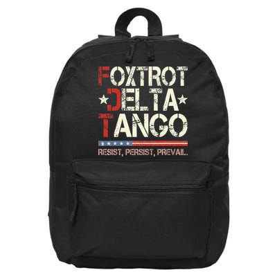 Foxtrots Delta Tangos Funny Foxtrots Delta Tangos 16 in Basic Backpack