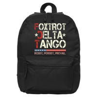 Foxtrots Delta Tangos Funny Foxtrots Delta Tangos 16 in Basic Backpack
