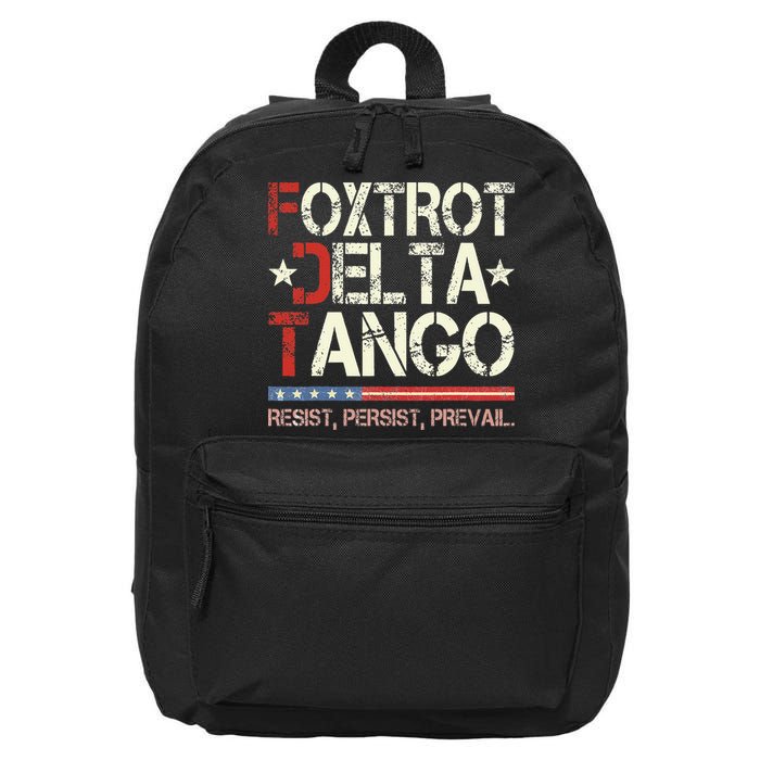 Foxtrots Delta Tangos Funny Foxtrots Delta Tangos 16 in Basic Backpack