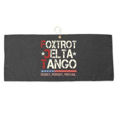 Foxtrots Delta Tangos Funny Foxtrots Delta Tangos Large Microfiber Waffle Golf Towel