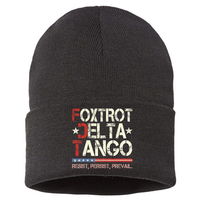 Foxtrots Delta Tangos Funny Foxtrots Delta Tangos Sustainable Knit Beanie