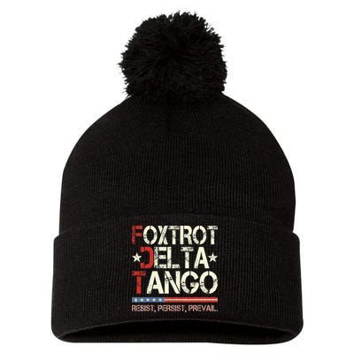 Foxtrots Delta Tangos Funny Foxtrots Delta Tangos Pom Pom 12in Knit Beanie