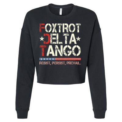 Foxtrots Delta Tangos Funny Foxtrots Delta Tangos Cropped Pullover Crew