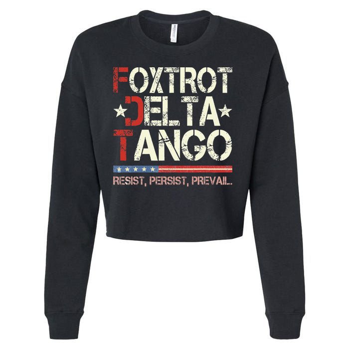 Foxtrots Delta Tangos Funny Foxtrots Delta Tangos Cropped Pullover Crew