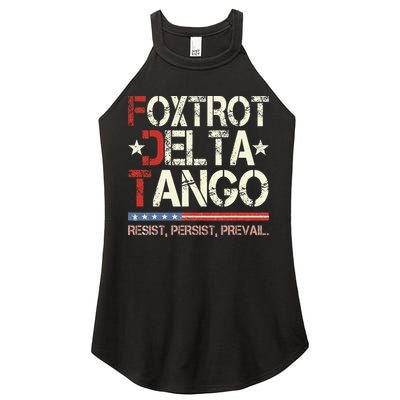 Foxtrots Delta Tangos Funny Foxtrots Delta Tangos Women's Perfect Tri Rocker Tank