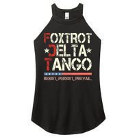 Foxtrots Delta Tangos Funny Foxtrots Delta Tangos Women's Perfect Tri Rocker Tank