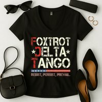 Foxtrots Delta Tangos Funny Foxtrots Delta Tangos Women's V-Neck T-Shirt