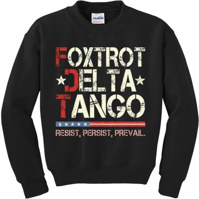 Foxtrots Delta Tangos Funny Foxtrots Delta Tangos Kids Sweatshirt