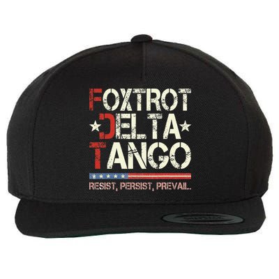 Foxtrots Delta Tangos Funny Foxtrots Delta Tangos Wool Snapback Cap