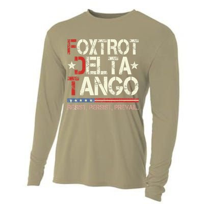 Foxtrots Delta Tangos Funny Foxtrots Delta Tangos Cooling Performance Long Sleeve Crew