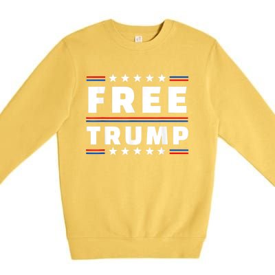 Free Donald Trump Republican Support  Premium Crewneck Sweatshirt