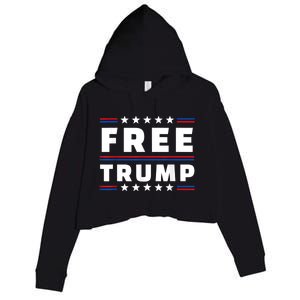 Free Donald Trump Republican Support  Crop Fleece Hoodie