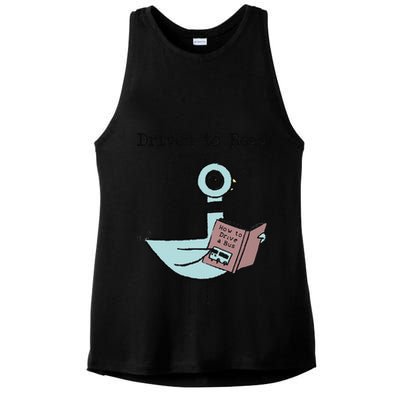 Funny Driven To Read Pigeon Library Reading Books Reader Funny Ladies PosiCharge Tri-Blend Wicking Tank
