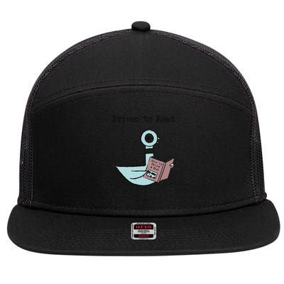 Funny Driven To Read Pigeon Library Reading Books Reader Funny 7 Panel Mesh Trucker Snapback Hat
