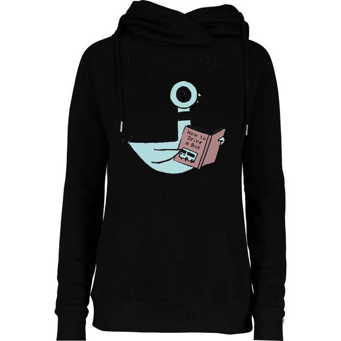 Funny Driven To Read Pigeon Library Reading Books Reader Funny Womens Funnel Neck Pullover Hood