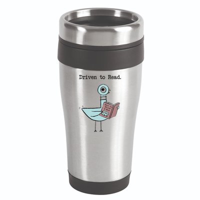 Funny Driven To Read Pigeon Library Reading Books Reader Funny 16oz Travel Tumbler