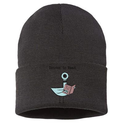 Funny Driven To Read Pigeon Library Reading Books Reader Funny Sustainable Knit Beanie