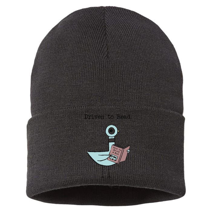 Funny Driven To Read Pigeon Library Reading Books Reader Funny Sustainable Knit Beanie