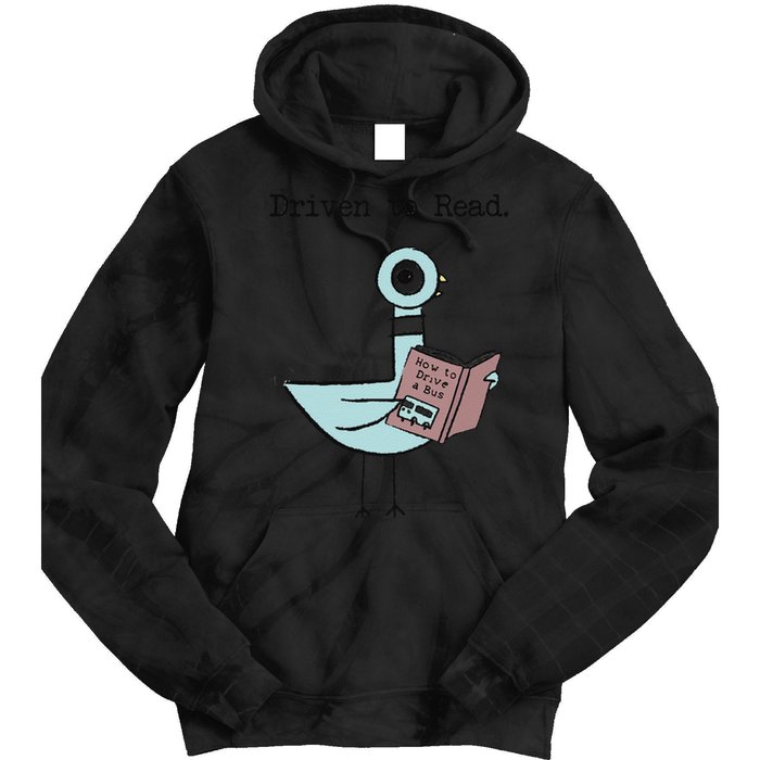Funny Driven To Read Pigeon Library Reading Books Reader Funny Tie Dye Hoodie