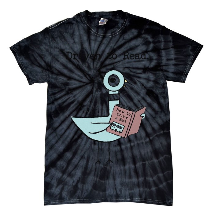 Funny Driven To Read Pigeon Library Reading Books Reader Funny Tie-Dye T-Shirt