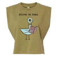 Funny Driven To Read Pigeon Library Reading Books Reader Funny Garment-Dyed Women's Muscle Tee
