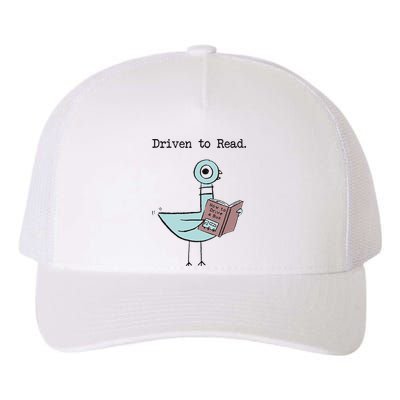 Funny Driven To Read Pigeon Library Reading Books Reader Funny Yupoong Adult 5-Panel Trucker Hat
